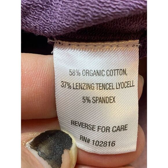 Garnet Hill Shirt Womens Extra Large Purple Ombre Organic Oversized Spandex Lady - Picture 3 of 8